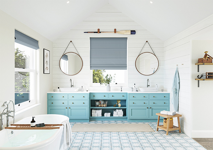 Menton, Tranquil Blue - Roman Blind - Image 8